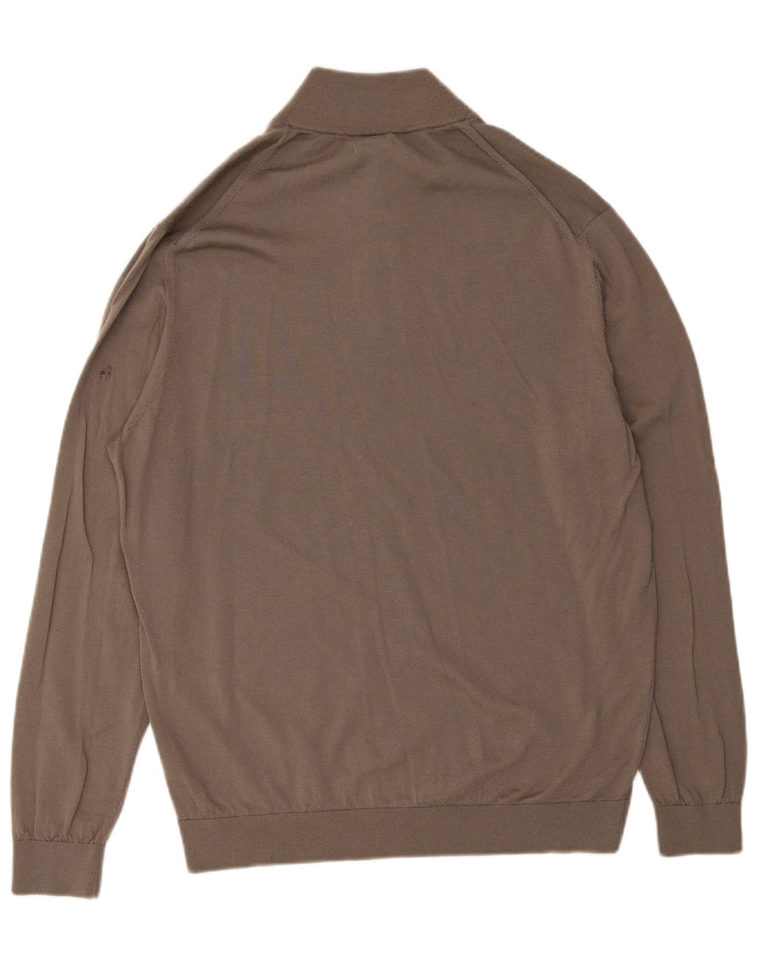 Suéter masculino Massimo Dutti com zíper e gola 2XL lã marrom