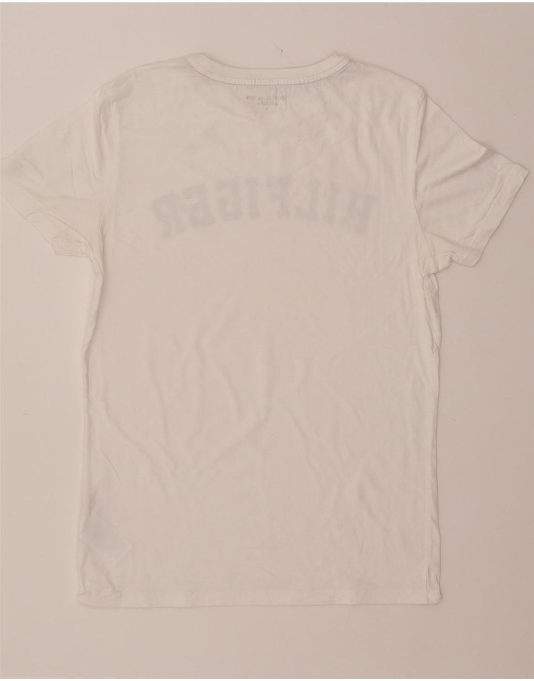 Camiseta feminina TOMMY HILFIGER com estampa gráfica UK 14 algodão branco médio