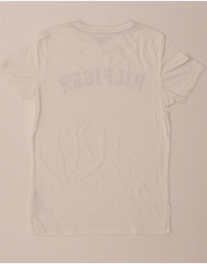 Camiseta feminina TOMMY HILFIGER com estampa gráfica UK 14 algodão branco médio