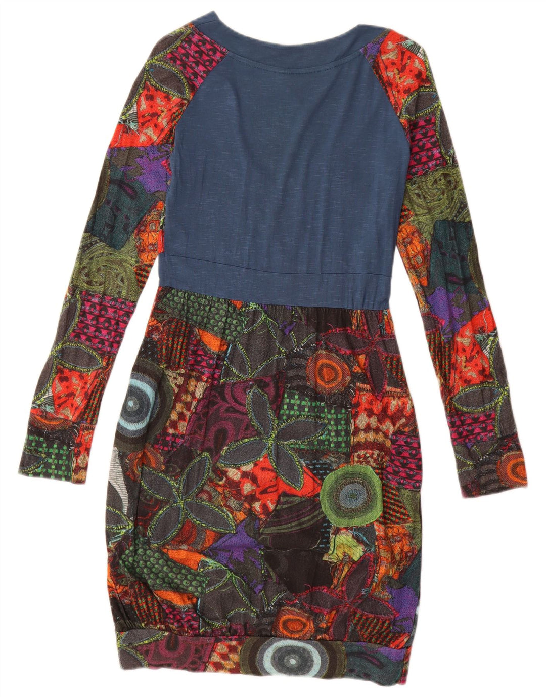 Desigual Vestido feminino gráfico bolha UK 12 médio multicolorido geométrico