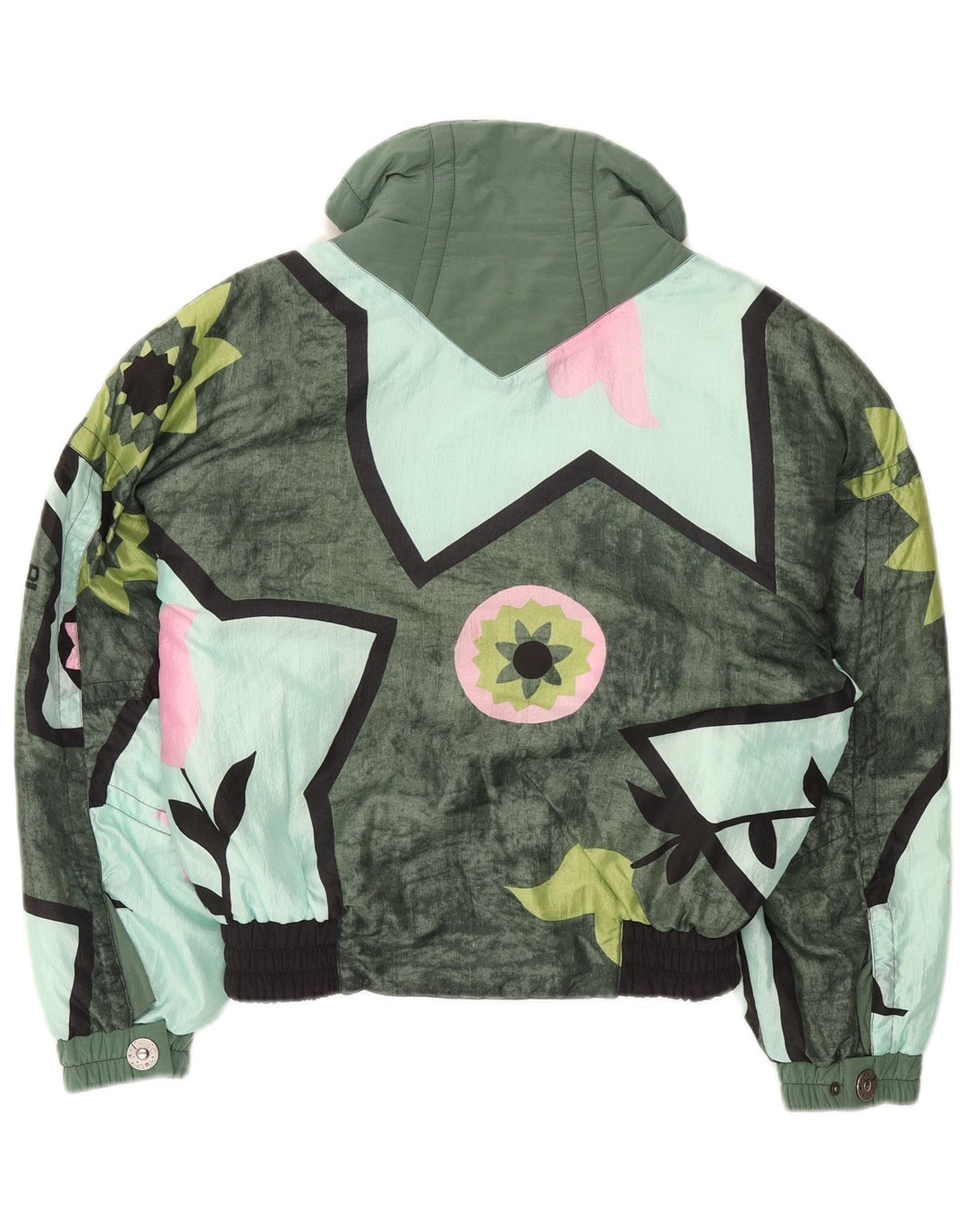 Jaqueta corta-vento feminina HEAD UK 14 verde médio colorblock