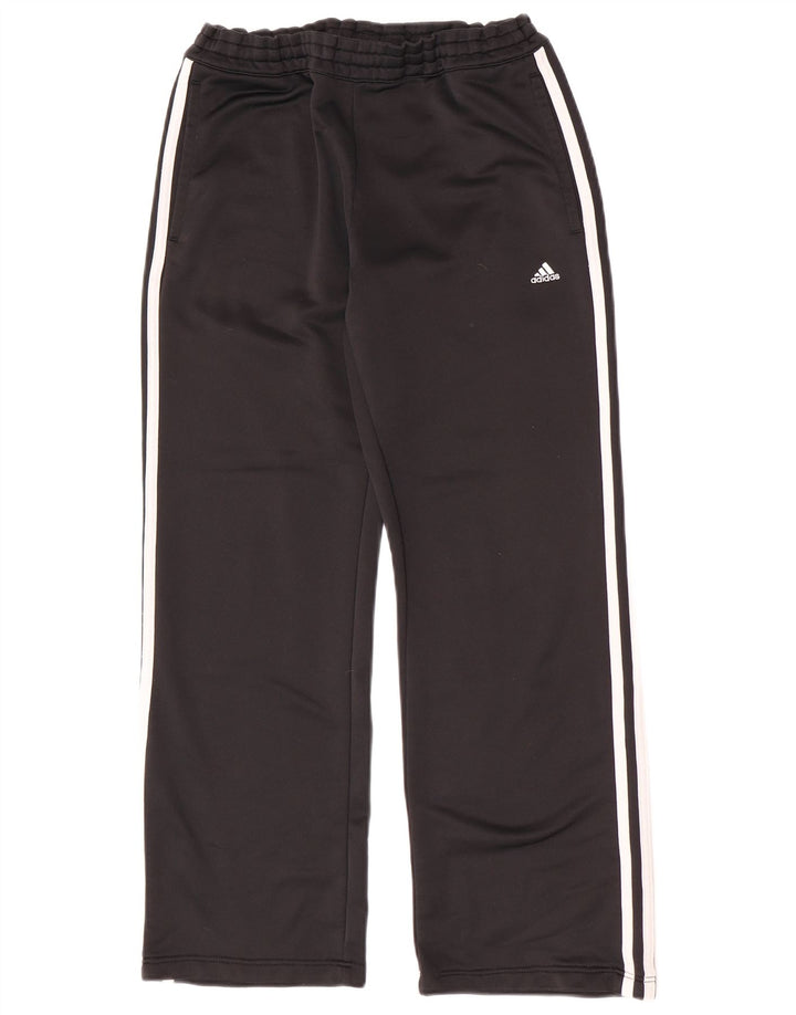 Calça de treino feminina Adidas UK 10 pequena poliéster preto