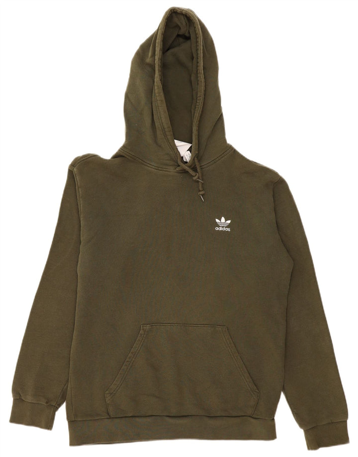 Adidas Mens Hoodie Jumper Médio Algodão Cáqui
