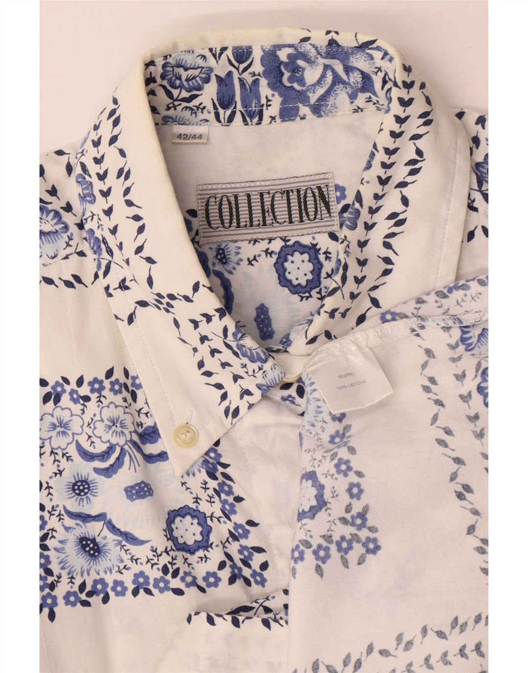 Coleção Camisa Feminina Tamanho 42/44 Grande Algodão Floral Branco