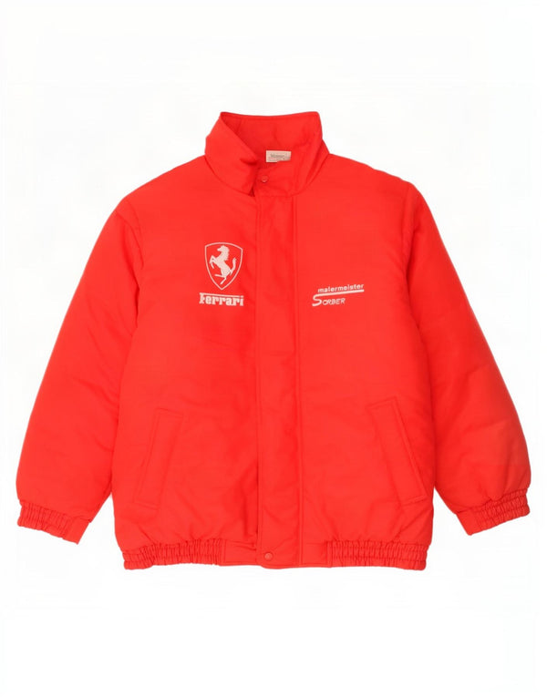 Jaqueta corta-vento masculina Ferrari UK 42 XL poliéster vermelho