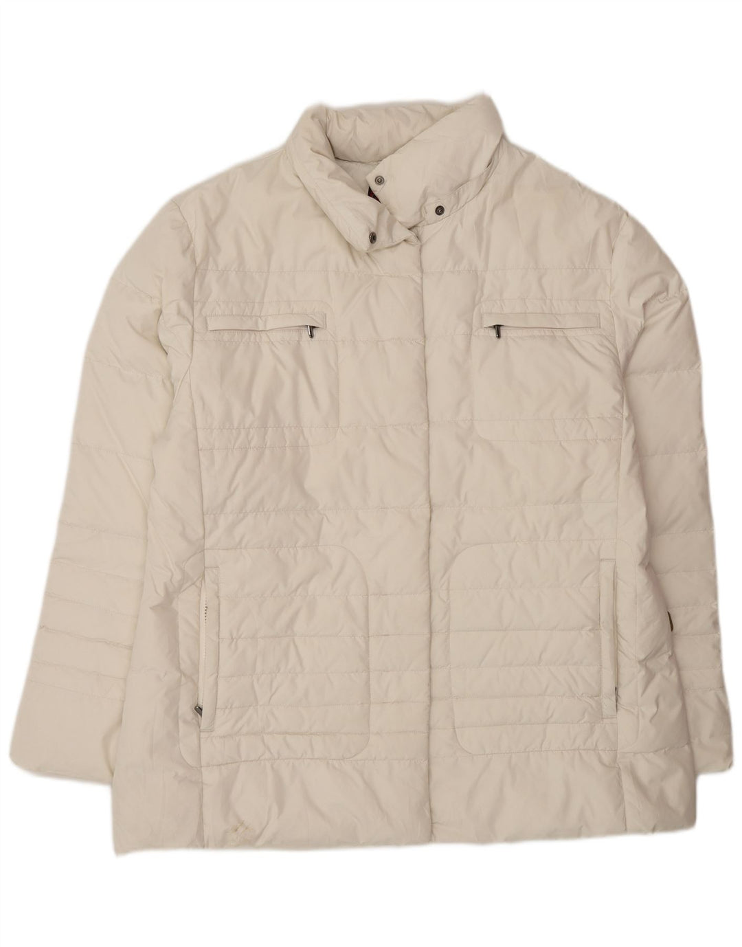 Jaqueta acolchoada feminina Invicta UK 18 XL poliéster branco
