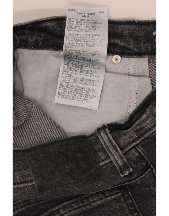 Lee Mens Rider Slim Jeans W29 L29 Algodão Cinza