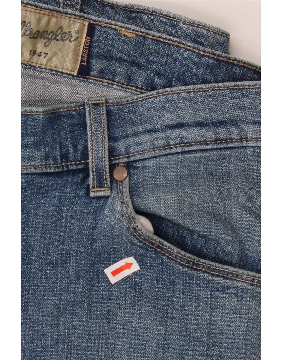 WRANGLER Masculino Larston Slim Jeans W36 L30 Azul Algodão