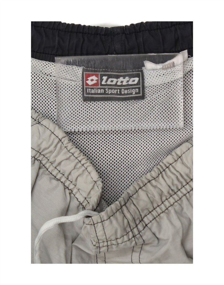 Shorts esportivos masculinos LOTTO grande bloco cinza