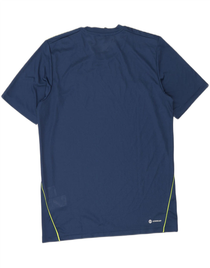 Adidas Mens Aeroready Camiseta Top Pequeno Azul Marinho Poliéster