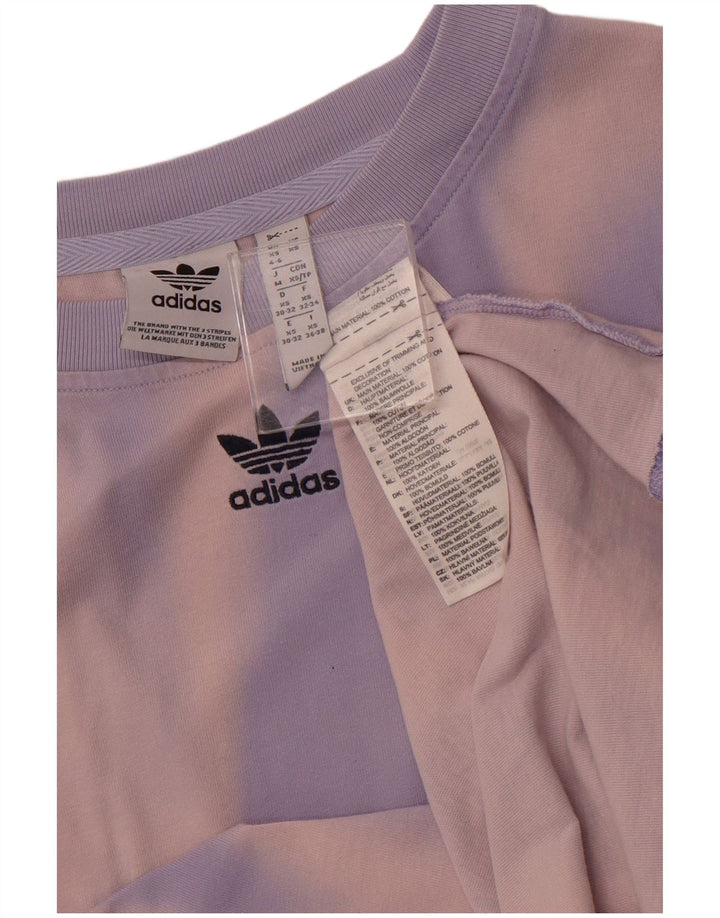 Camiseta Feminina Adidas UK 4/6 XS Roxo Tie Dye Algodão