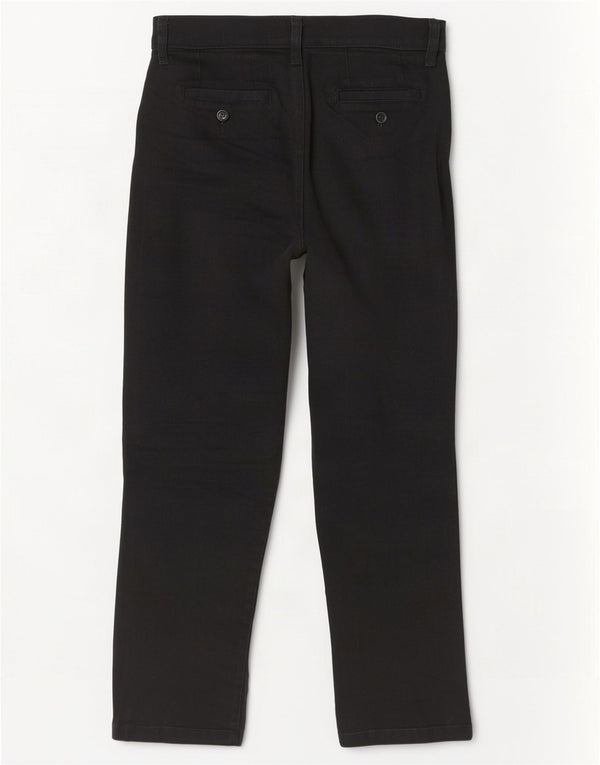 Calça feminina Lee cintura alta cortada US 12 grande W30 L25 algodão preto