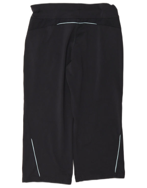 Adidas Mulheres Capri Calças De Treino UK 14 Cinza Médio
