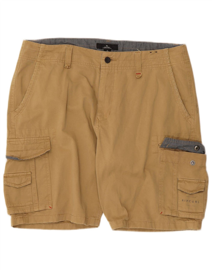 Shorts cargo masculino Rip Curl W36 grande algodão bege