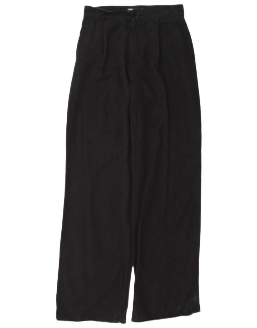 Calça chino feminina Marks & Spencer pequena W26 L34 preta Lyocell