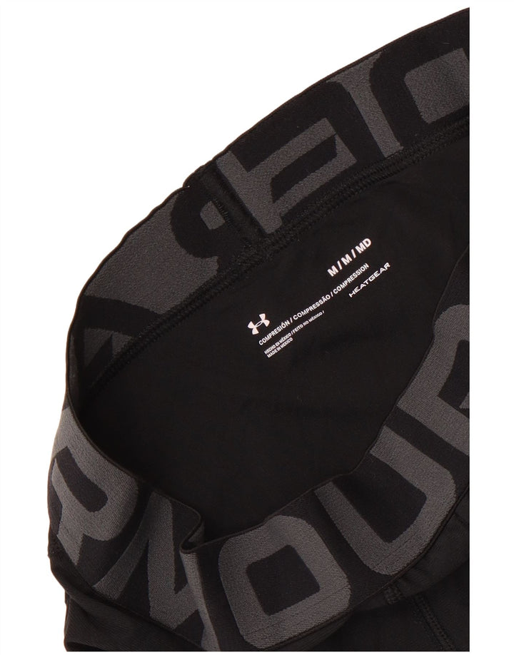 Under Armour Masculino Heat Gear Graphic Capri Leggings Médio Preto