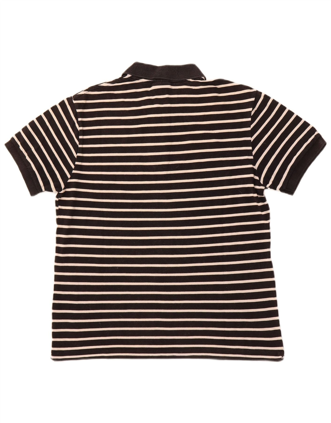 Camisa polo masculina LACOSTE tamanho 6 XL algodão listrado preto