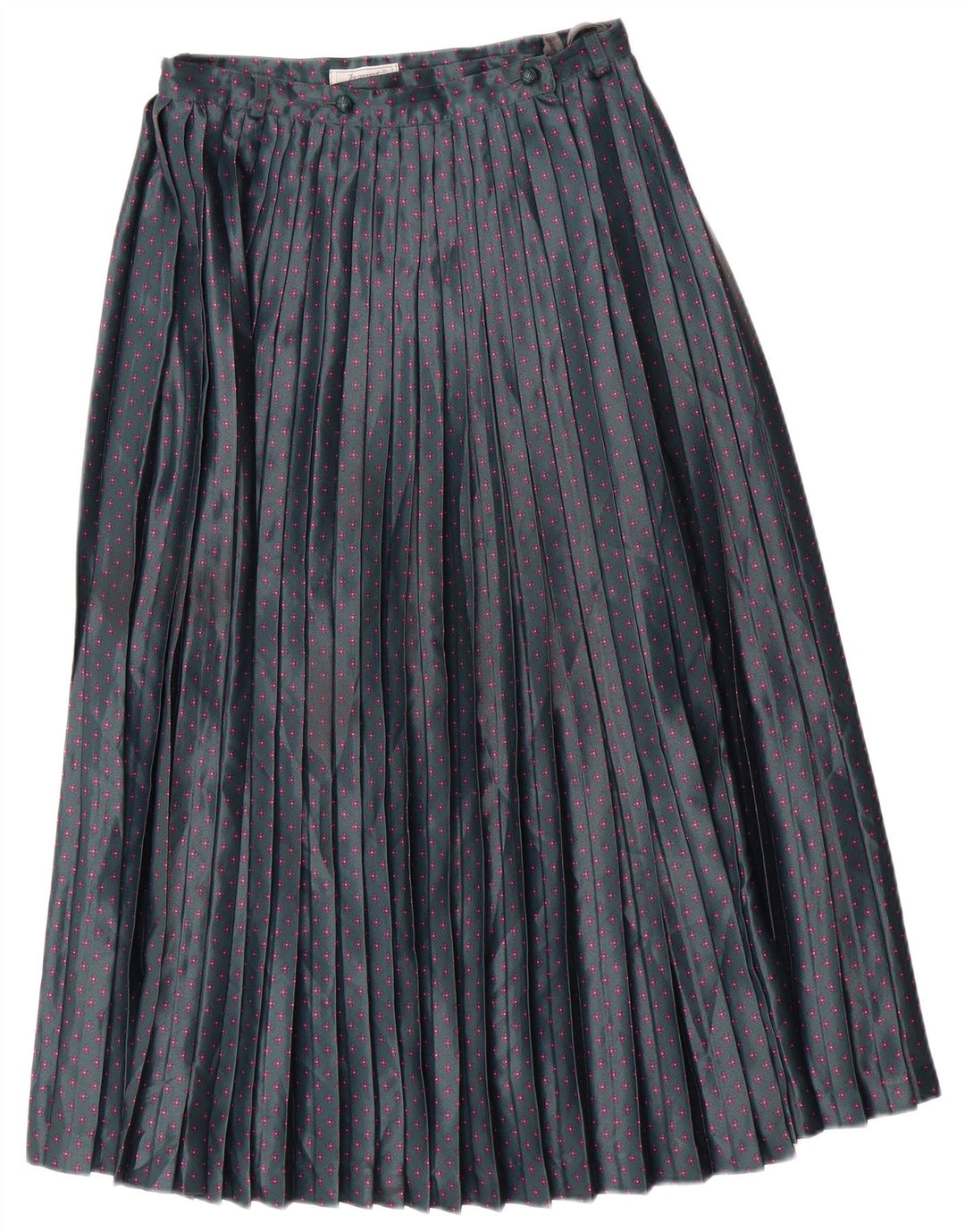 Saia plissada feminina Haupt W28 verde médio floral