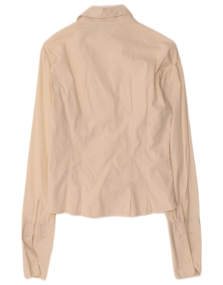 Camisa formal feminina Benetton UK 6 XS algodão branco