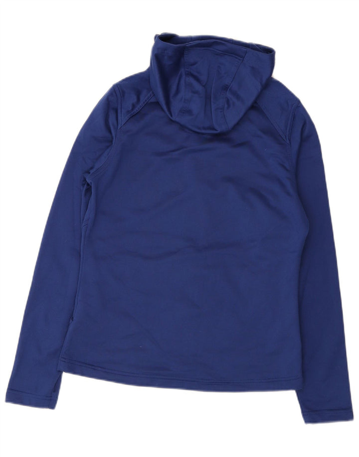 Suéter feminino com capuz e zíper The North Face Reino Unido 12 poliéster azul médio