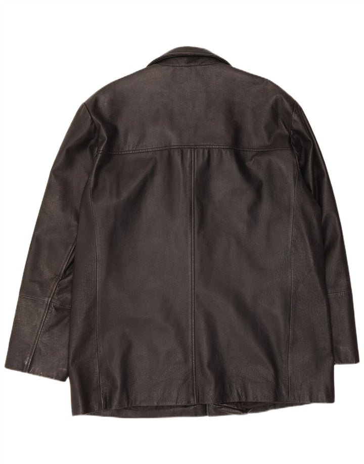 Jaqueta de couro masculina vintage UK 40 grande couro preto