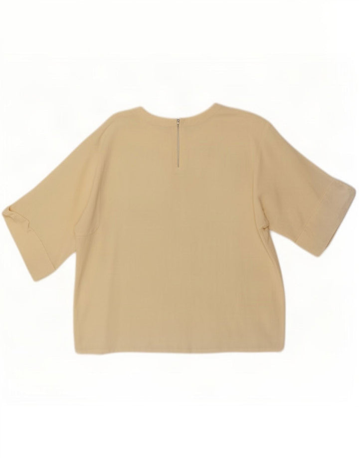 Blusa feminina vintage UK 14 amarelo médio
