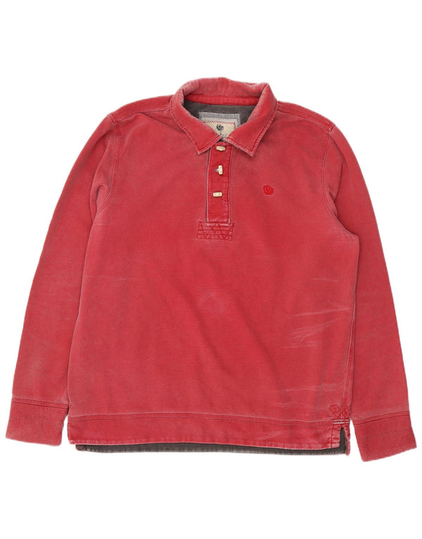 Fat Face Mens Polo Pescoço Moletom Jumper Grande Algodão Vermelho