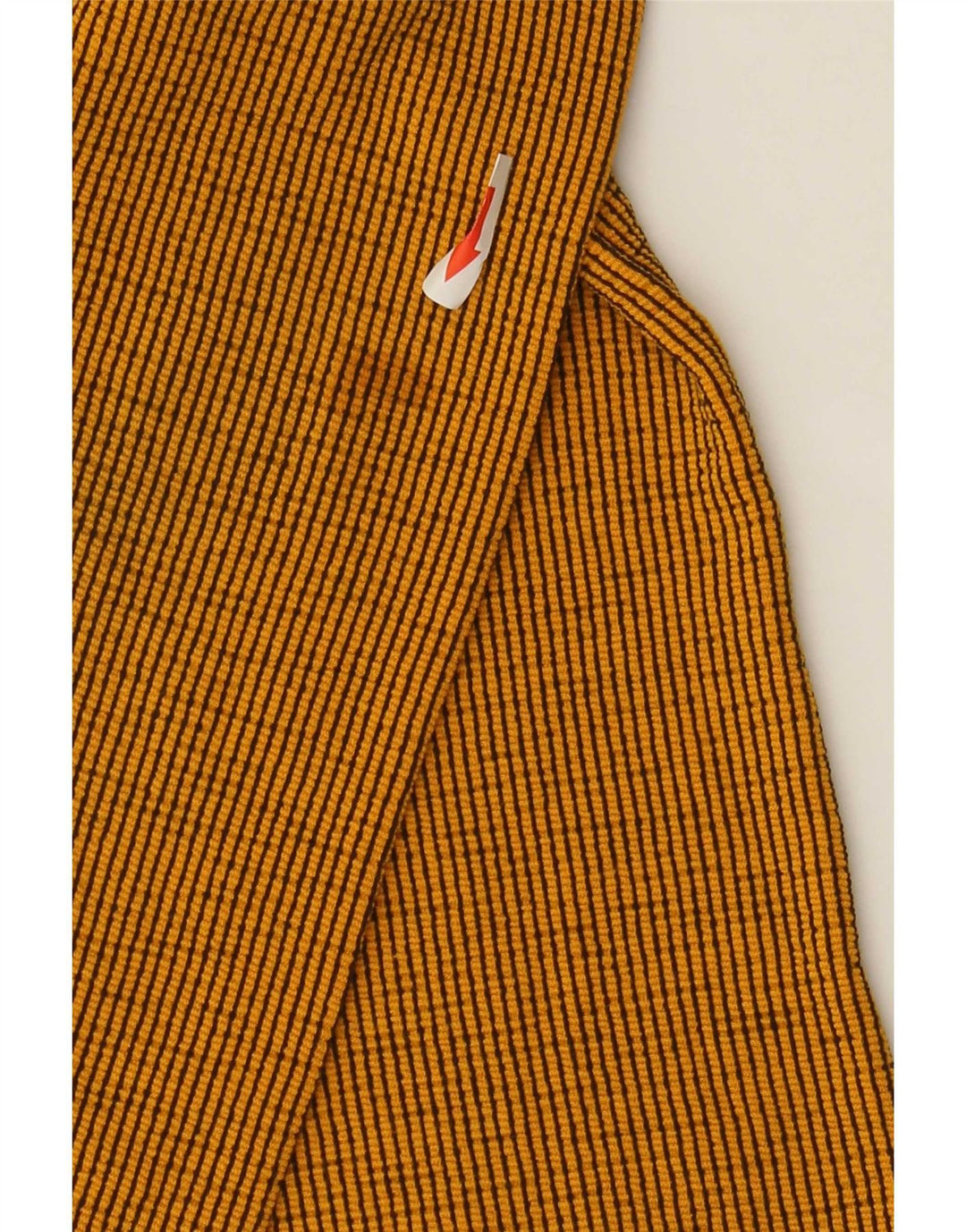 Top feminino Zara de manga comprida UK 12 listrado laranja médio
