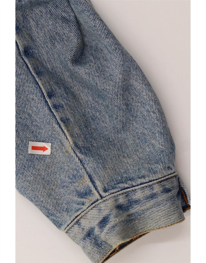 Jaqueta jeans masculina vintage UK 38 algodão azul médio