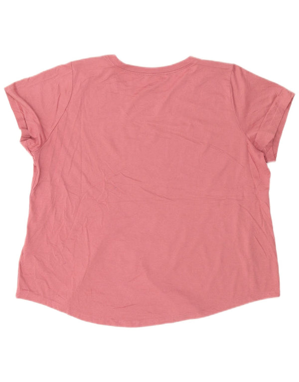 Camiseta feminina NIKE Dri Fit UK 18 XL rosa poliéster