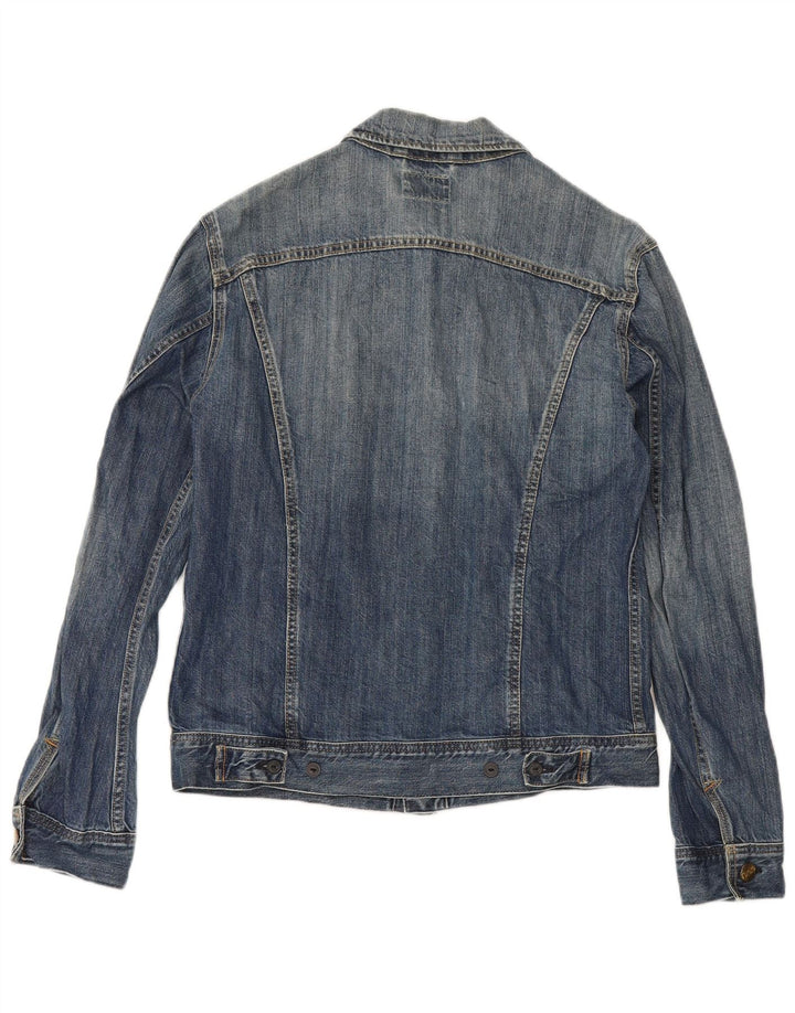 Jaqueta jeans feminina Lee UK 16 grande algodão azul