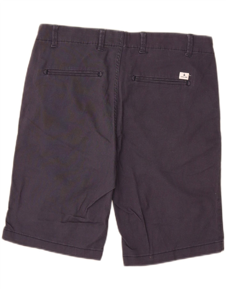 JACK & JONES Mens Regular Fit Chino Shorts W30 Médio Algodão Azul Marinho