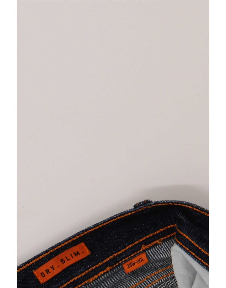 Superdry Jeans Slim Feminino W28 L30 Azul Marinho Algodão