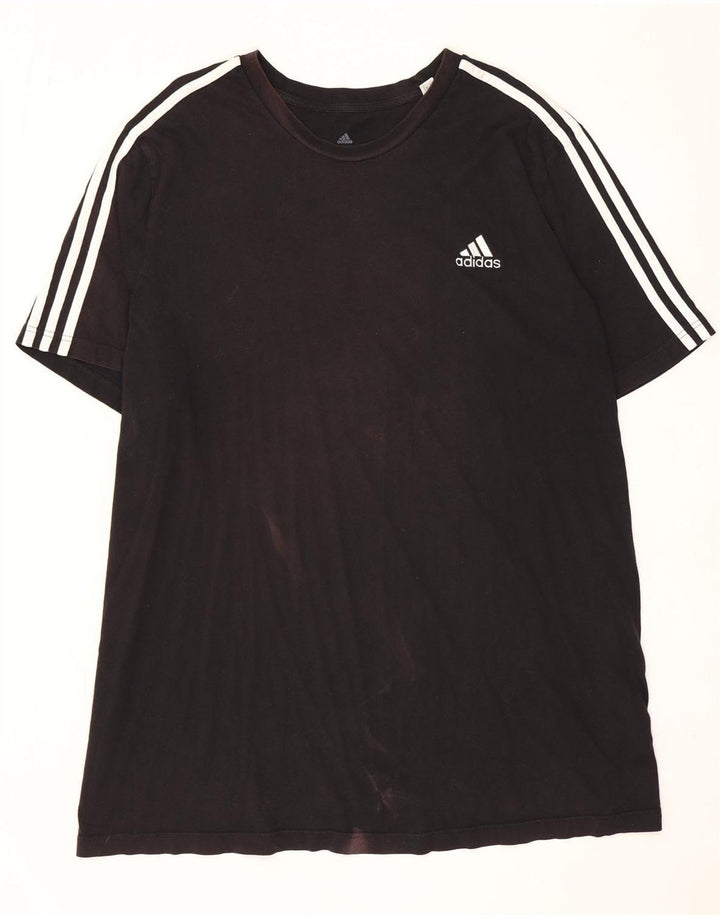 Camiseta masculina Adidas Top 3XL algodão preto