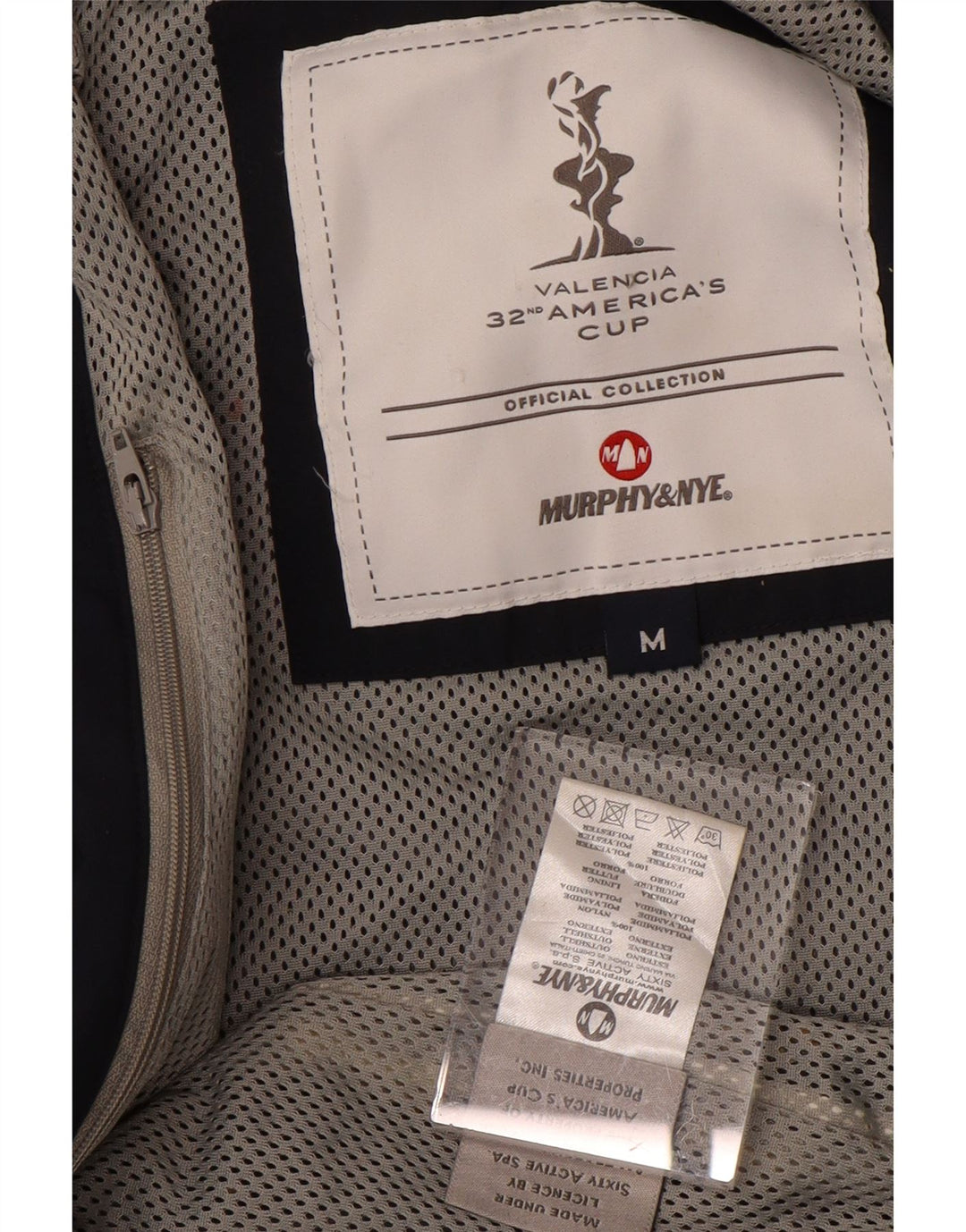 Jaqueta de chuva masculina MURPHY & NYE de ajuste solto Reino Unido 38 médio azul marinho nylon