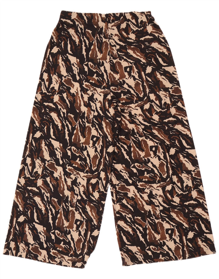 Calça capri feminina Zara UK 8 pequena camuflagem multicolorida