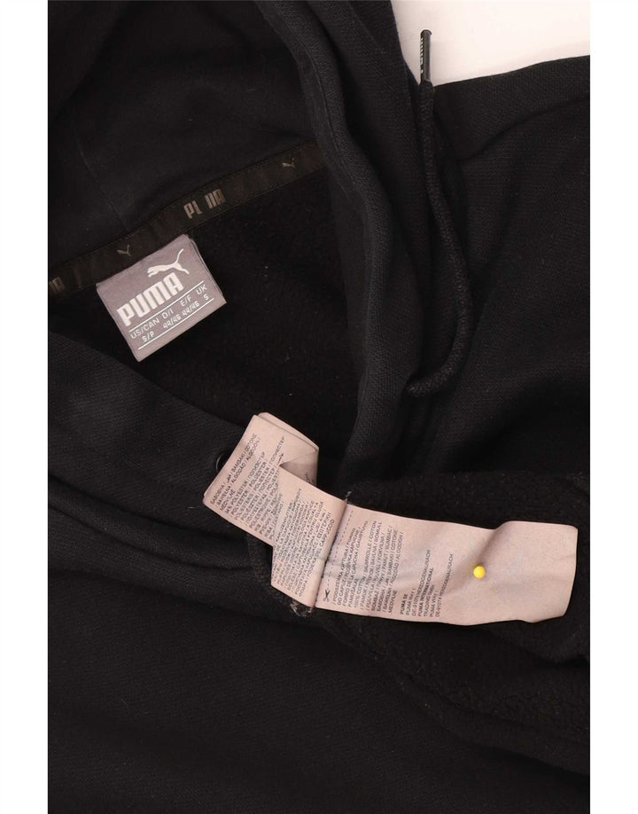 Puma Mens Hoodie Jumper Pequeno Algodão Preto