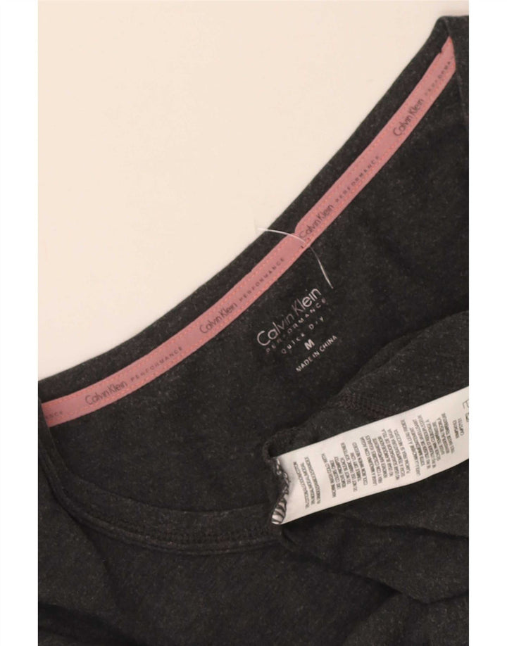 Calvin Klein Camiseta Feminina Performance Graphic Top UK 14 Cinza Médio