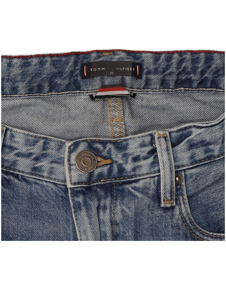 Tommy Hilfiger Meninos Shorts Jeans 15-16 Anos W28 Azul