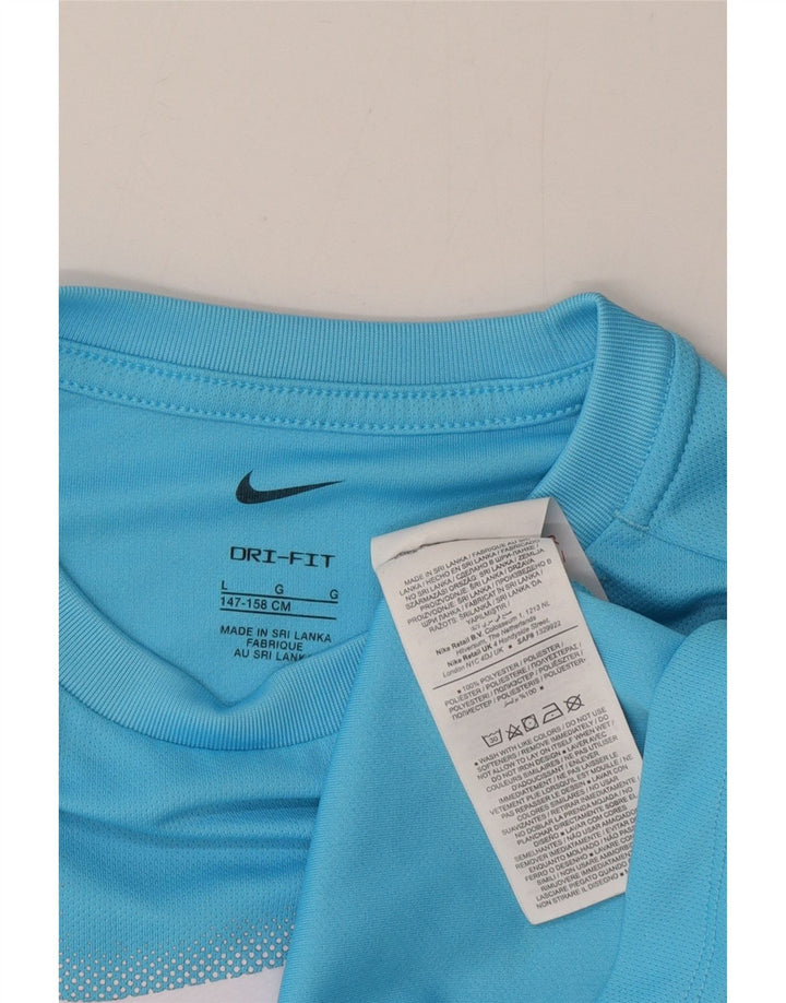 Camiseta Nike Boys Dri Fit Graphic Top 12-13 anos grande azul poliéster