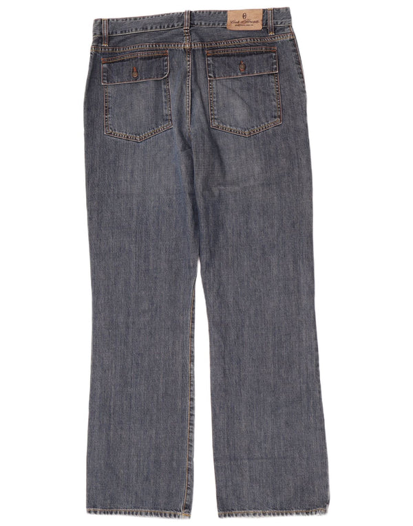 Conte of Florence Mens Straight Jeans IT 52 XL W36 L34 Azul Algodão