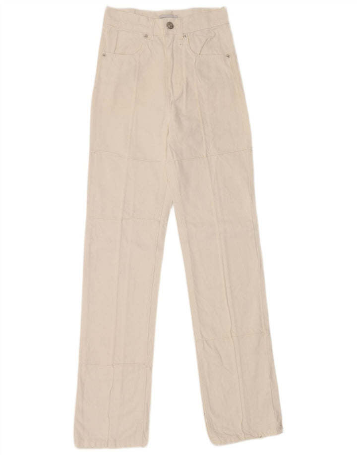 Calça jeans reta feminina Zara EU 32 2XS W22 L31 branco