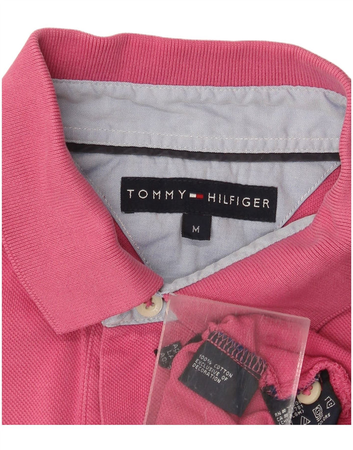 Camisa polo masculina TOMMY HILFIGER médio algodão rosa