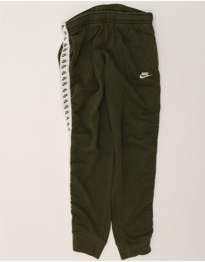 Nike masculino gráfico calças de treino joggers médio cáqui colorblock