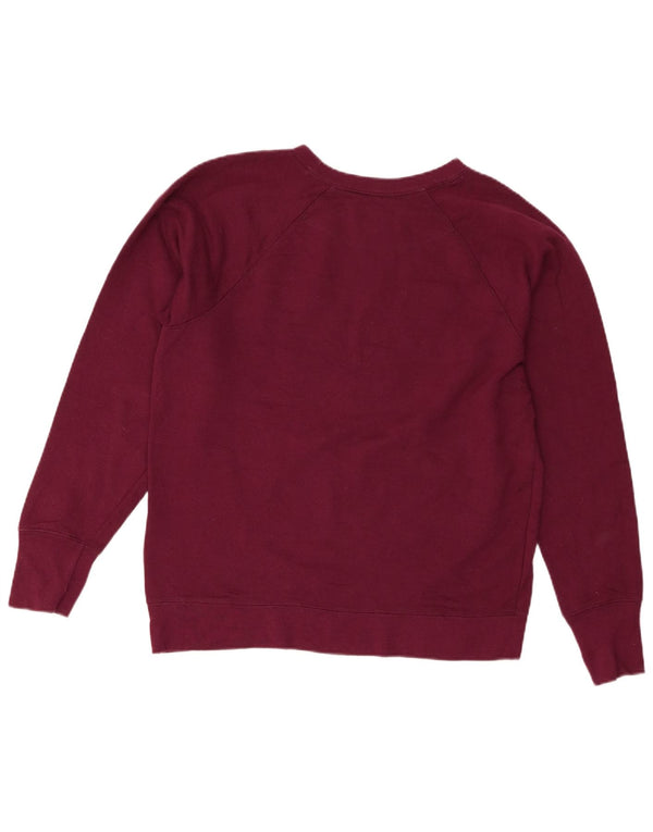 Jumper de moletom gráfico feminino Champion UK 16 grande Borgonha