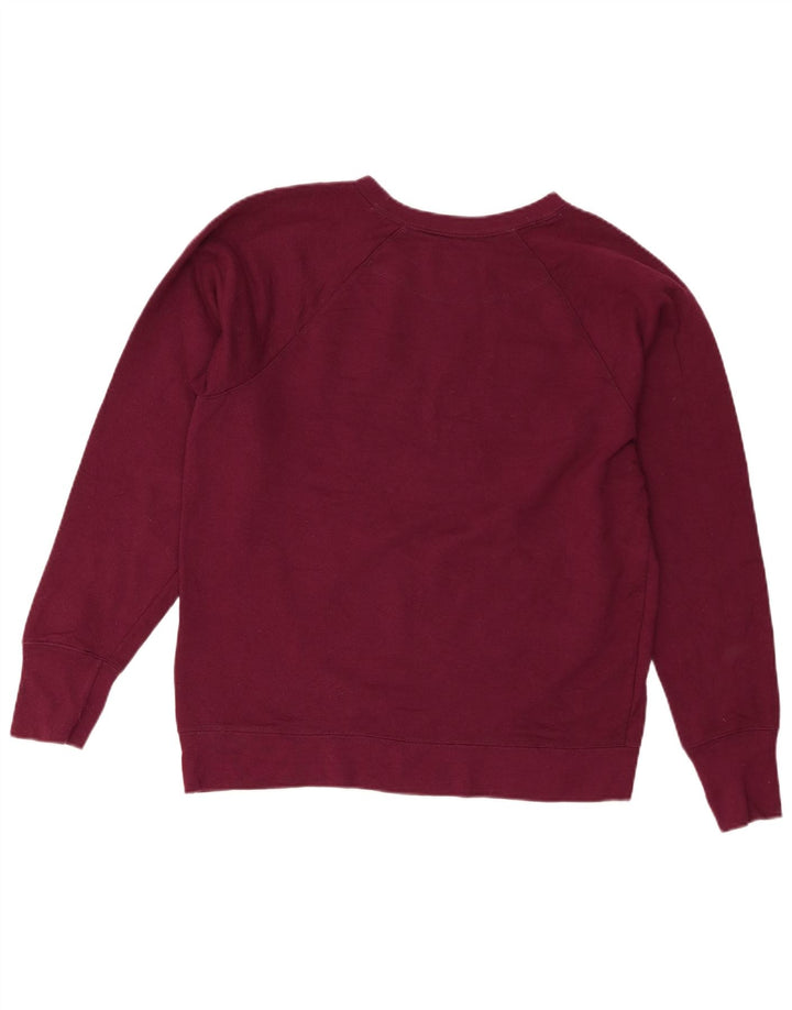 Jumper de moletom gráfico feminino Champion UK 16 grande Borgonha