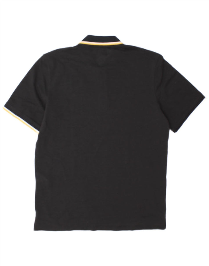 Camisa polo masculina Jack & Jones grande algodão preto