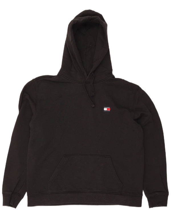TOMMY HILFIGER Masculino moletom com capuz XL algodão preto