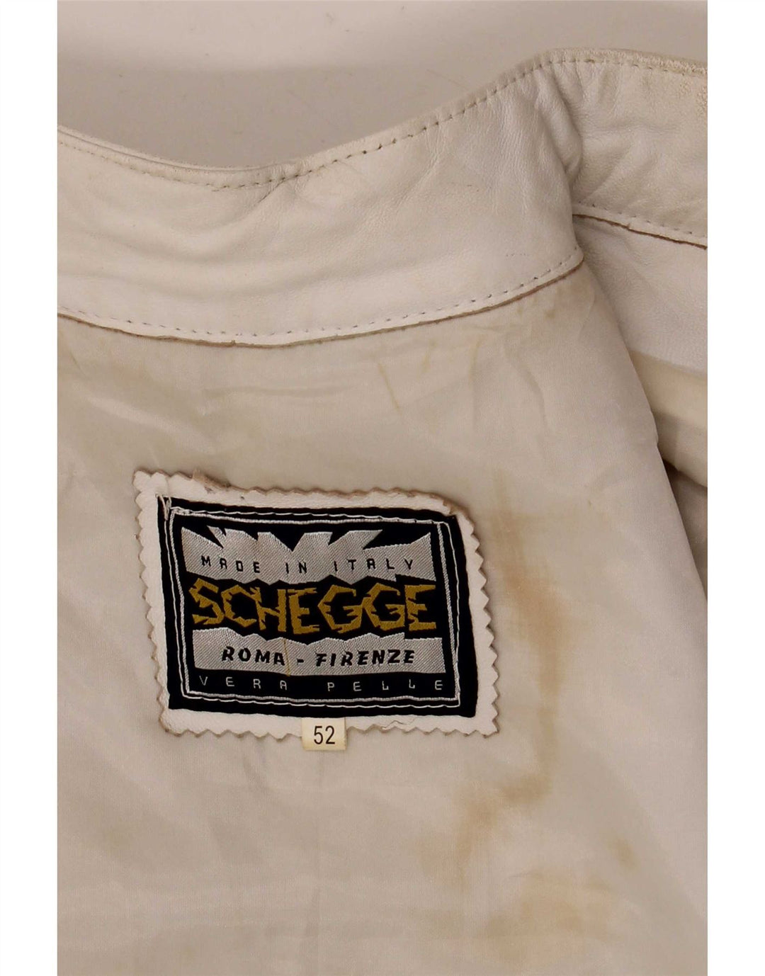 Jaqueta feminina de couro Schegge IT 52 2XL branca