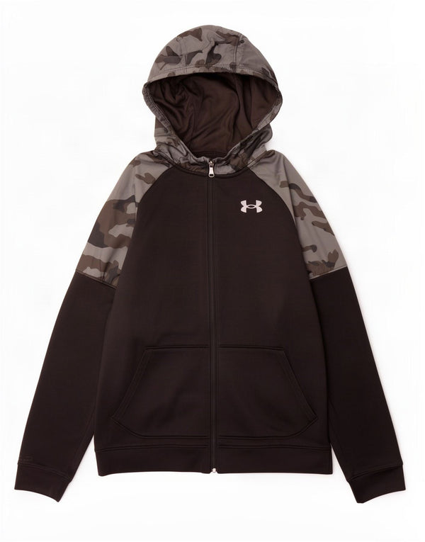 Suéter Under Armour Boys Zip com capuz 13-14 anos XL preto camuflado